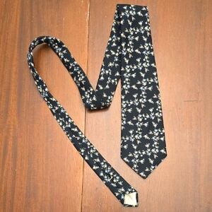 DON LOPER Floral Black Tie 56"